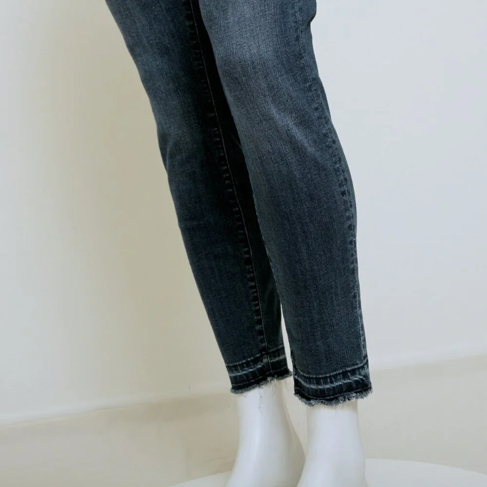Kut from the Kloth Ankle Skinny High Rise Raw Frayed‎ Released Hem Jeans